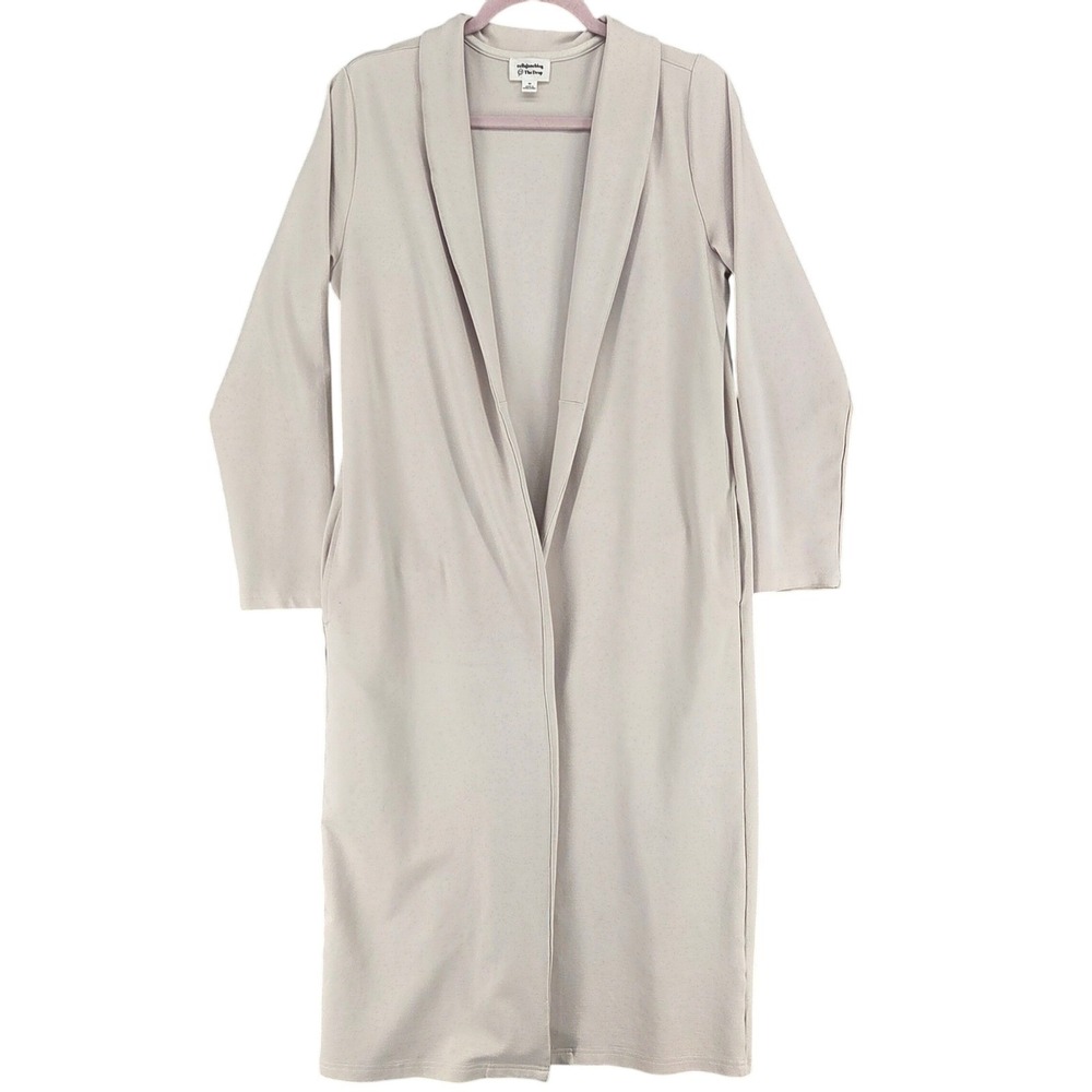 The Drop Cellajaneblog Women Medium Open Front Long Sleeve Cardigan Shawl Collar